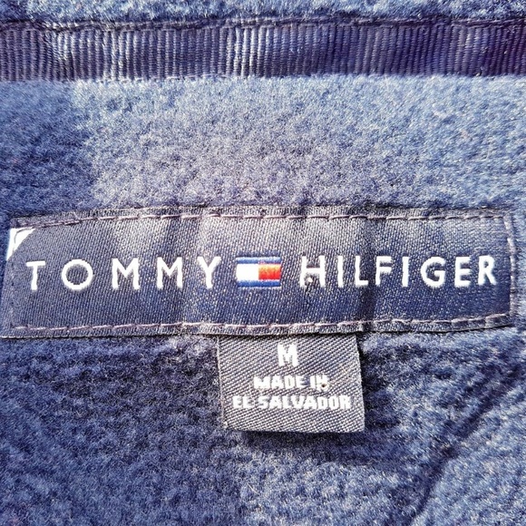 TOMMY HILFIGER 2006 Fleece Stand Collar Sweater Men Sz M - Picture 2 of 8